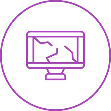 Dizüstü bilgisayar simgesinin vektör çizimi