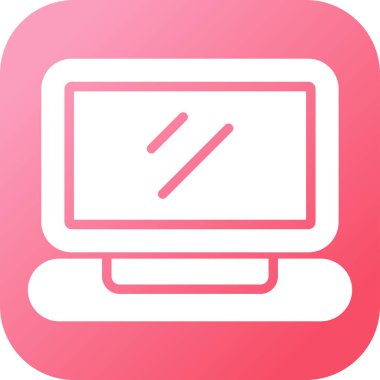 dizüstü bilgisayar simgesi, web basit illüstrasyon