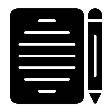 Kalem ve kağıt ağ vektör illüstrasyonu 