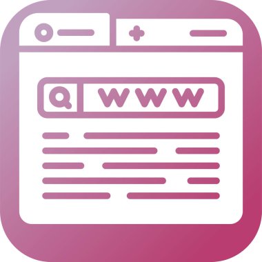 Web arama simgesi. internet kavramı