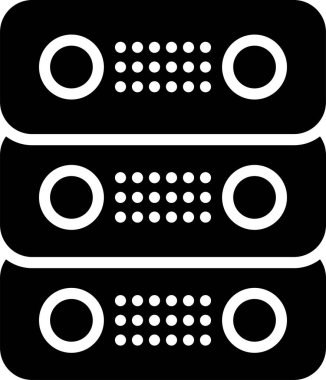 Adanmış Sunucu Web simgesi vektör illüstrasyonu