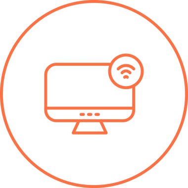 Bilgisayar. Web simgesi basit illüstrasyon