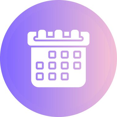 Takvim simgesi, vektör illüstrasyonu basit tasarım