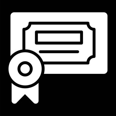 Sertifika web simgesi vektör çizimi 