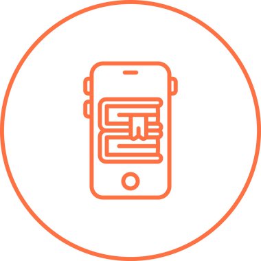 Cep telefonu simgesi, vektör illüstrasyonu