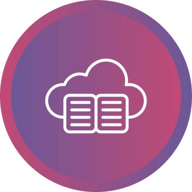 Bulut simgesi vektör illüstrasyonu