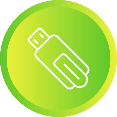 usb flash disk web simgesi vektör çizimi 