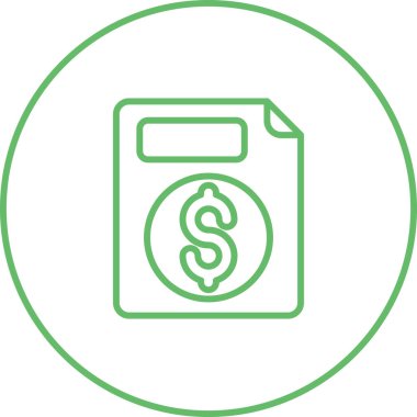 Para için. Web simgesi basit illüstrasyon