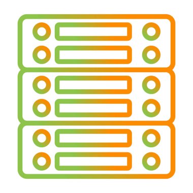 sunucu web simgesi vektör illüstrasyonu