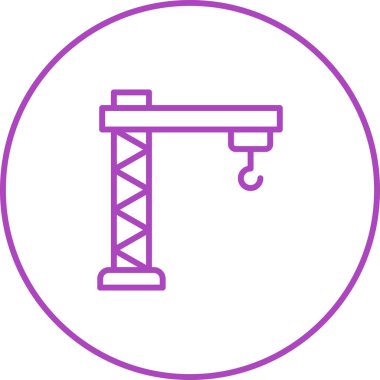 Vinç. Web simgesi basit illüstrasyon