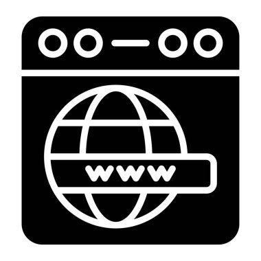 tarayıcı web simgesi, vektör illüstrasyonu