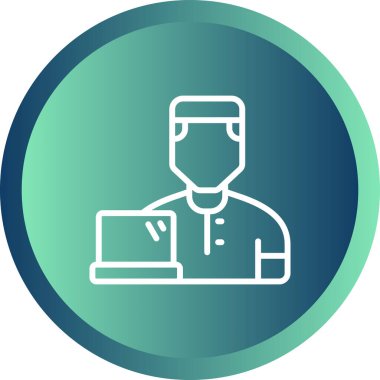 Doktor. Web simgesi basit illüstrasyon