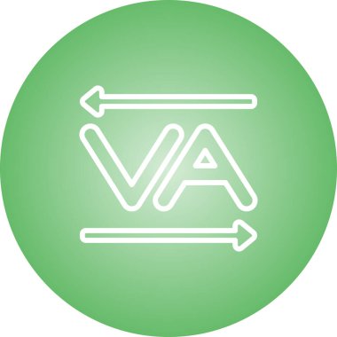 güzel v vektör çizgisi simgesi