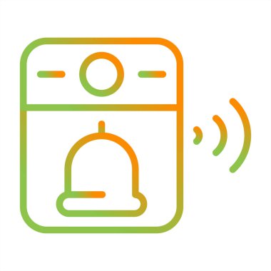 Video Kapı Çanı web simgesi, vektör illüstrasyonu 