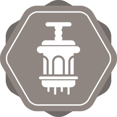 Bir benzin istasyonu simgesinin vektör illüstrasyonu