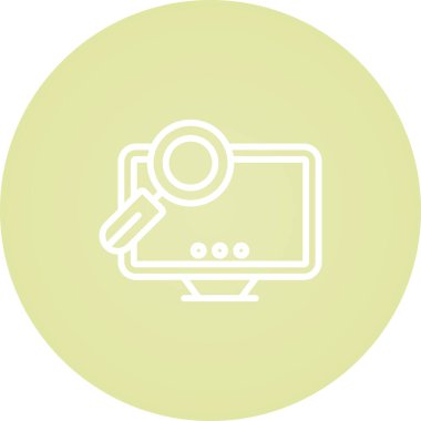 Eşsiz Laptop Vektör Satır Simgesi