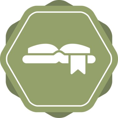 Yer imi simgesi vektör illüstrasyonuyla kitabı aç 