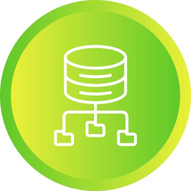 Kişisel ve ticari kullanım için veritabanı vektör simgesi simgesi vektör çizimi..