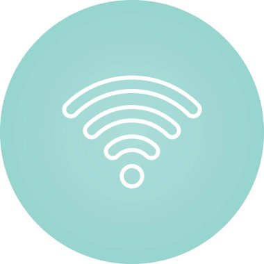 Wi fi ikonu. Kablosuz ağ vektör simgesini özetle 