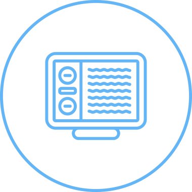 Masaüstü Bilgisayar Web simgesi vektör çizimi