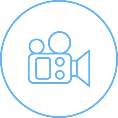 Film kamerası. Web simgesi basit illüstrasyon