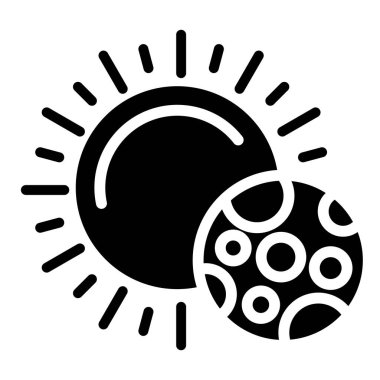 Siyah ve beyaz simgesinin vektör illüstrasyonu