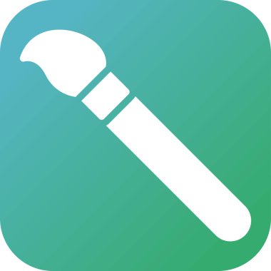 Boya fırçası web simgesi, vektör illüstrasyonu