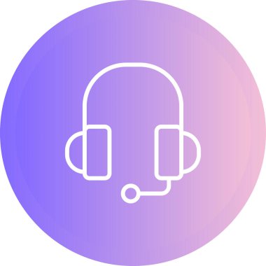 kulaklık simgesi vektör illüstrasyonu