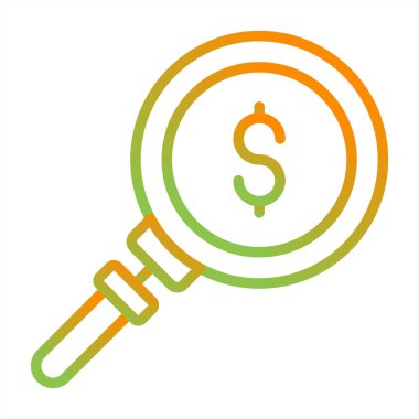 Dolar vektör ince çizgi simgesi