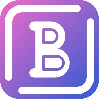 B harfi logo tasarım şablonu elementleri. ağ için vektör işareti