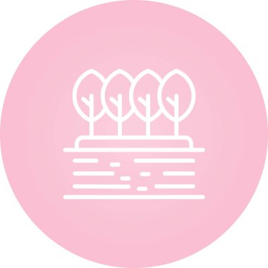 Ağaç simgesinin vektör illüstrasyonu