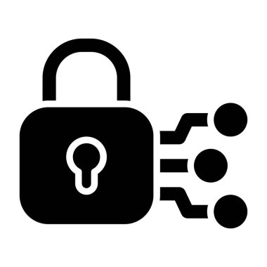 ağ güvenliği web simgesi vektör illüstrasyonu