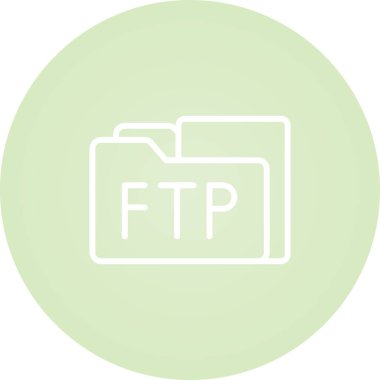 FTP Erişim Web simgesi vektör çizimi