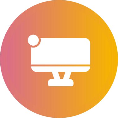 Bilgisayar monitörü simgesi. vektör illüstrasyonu