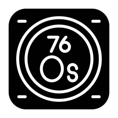 Metal kimyasal element ikon vektör çizimi