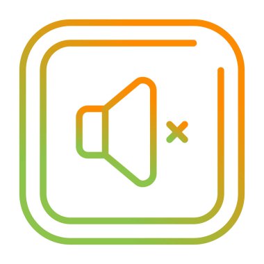 Bir müzik hoparlörü simgesinin vektör çizimi