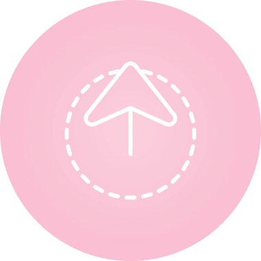 Eğilim biçimi izole edilmiş arkaplanda ok simgesi