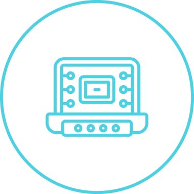 dizüstü bilgisayar simgesi, web basit illüstrasyon