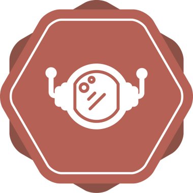 robot. Web simgesi basit illüstrasyon