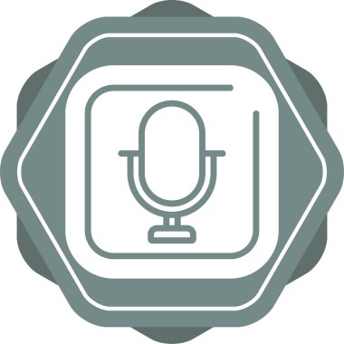 Modern mikrofon simgesinin vektör çizimi