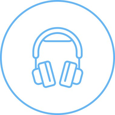 kulaklıklar web simgesi, vektör illüstrasyonu