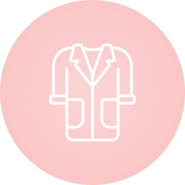 Modern b 'nin vektör illüstrasyonu palto ikonundan yoksun