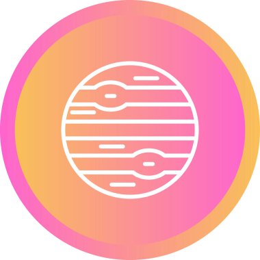 Gezegen simgesi, ağ basit illüstrasyon