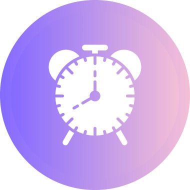 Alarm saat simgesi vektör illüstrasyonu