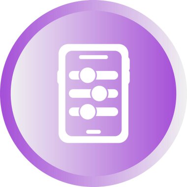 Cep telefonu. Web simgesi vektör illüstrasyonu.