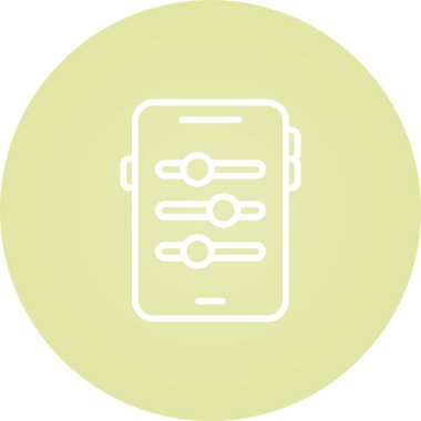 Cep telefonu. Web simgesi vektör illüstrasyonu.