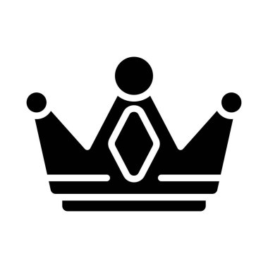 Kraliyet taç ikonu. Beyaz arkaplanda izole edilmiş web tasarımı için kraliyet taç vektör simgesinin basit bir gösterimi