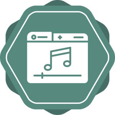 Müzik. Web simgesi basit illüstrasyon