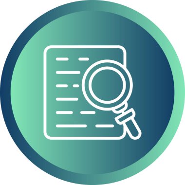 Liste simgesi olan büyüteç. Büyüteçin vektör illüstrasyonu