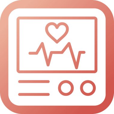 Bilgisayar monitörü simgesi. vektör illüstrasyonu